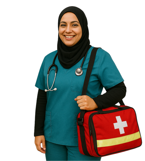 Infirmière à domicile — équipe soignante